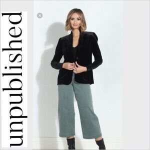 Anthropologie unpublished Gemma Wide-leg Mod Sailor Pants seawater Size 28